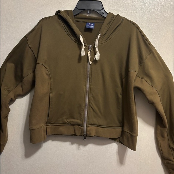 Without Walls Olive Green Hoodie Blazer - Picture 6 of 7